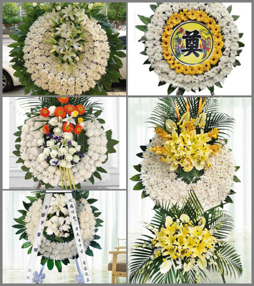 广东梅州市五华县岐岭镇双山村花圈速递